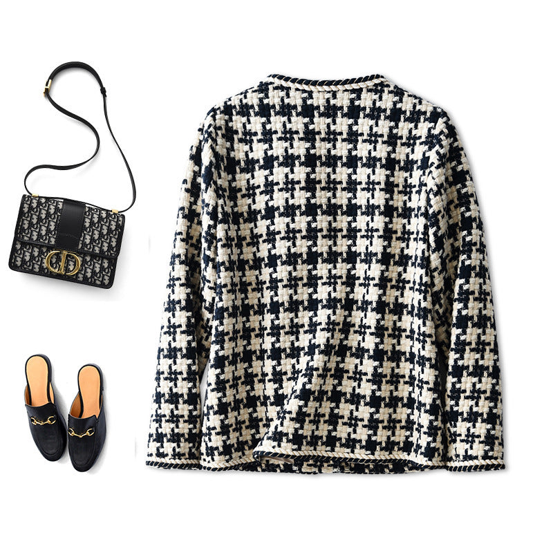 Joanne – Veste femme à motif pied-de-poule