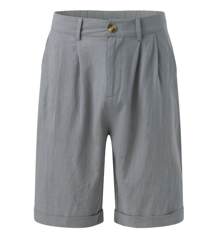 Sydney – Herren Shorts mit Falten und geradem Bein