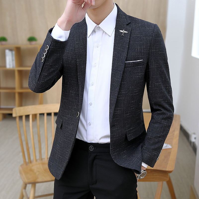 Desmond – Veste Homme Fine à Motif Foncé