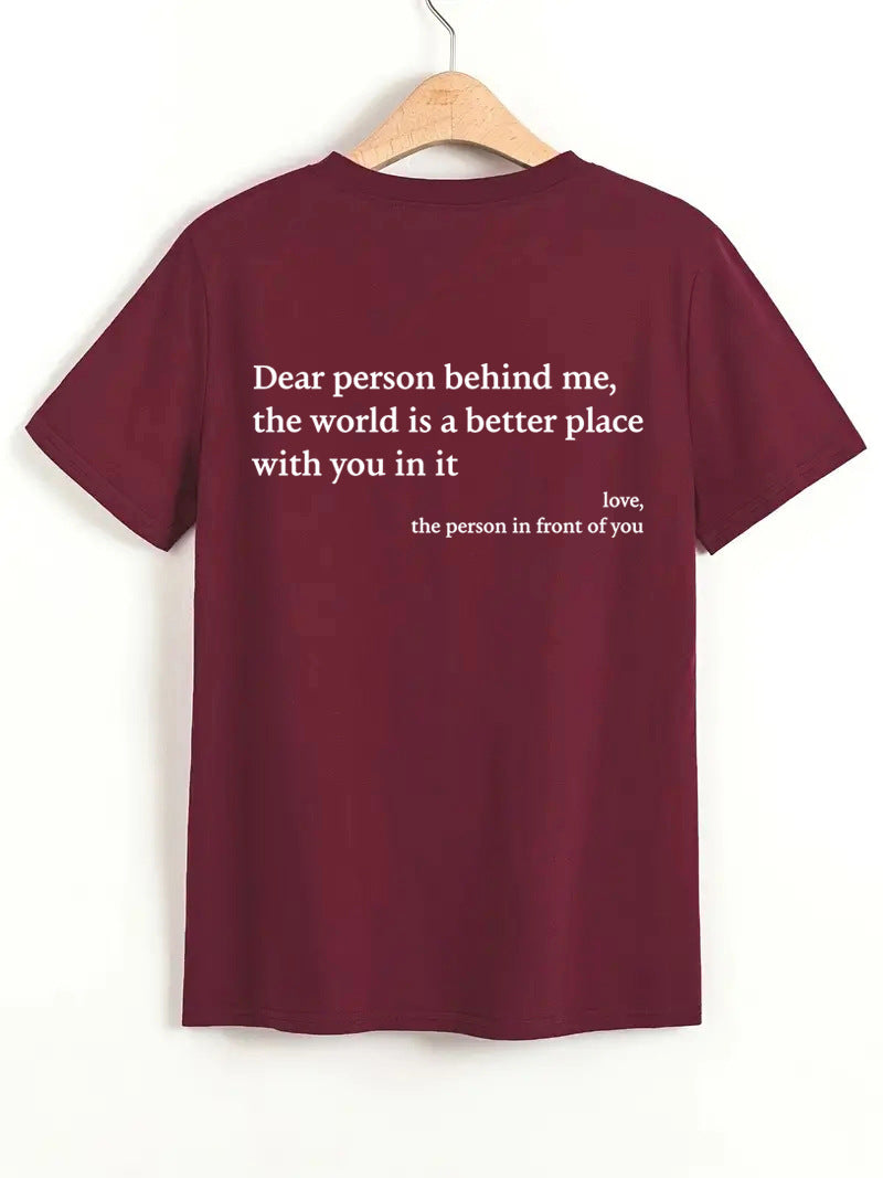 Sophie – T-shirt à col rond avec slogan