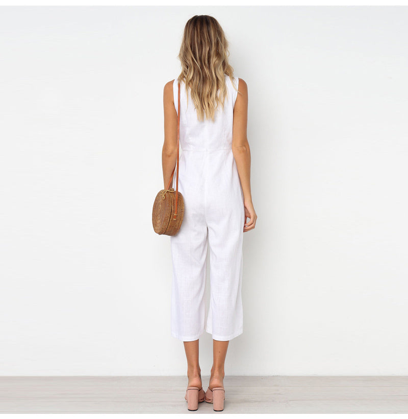 Natasha – Jumpsuit dos nu avec col en V
