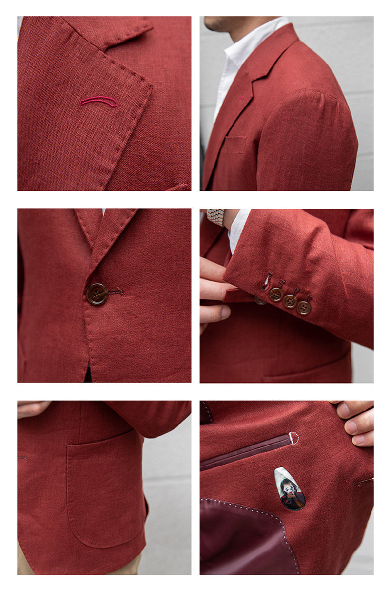 Jeremy – Costume en Lin Pur pour Hommes avec Artisanat Supérieur