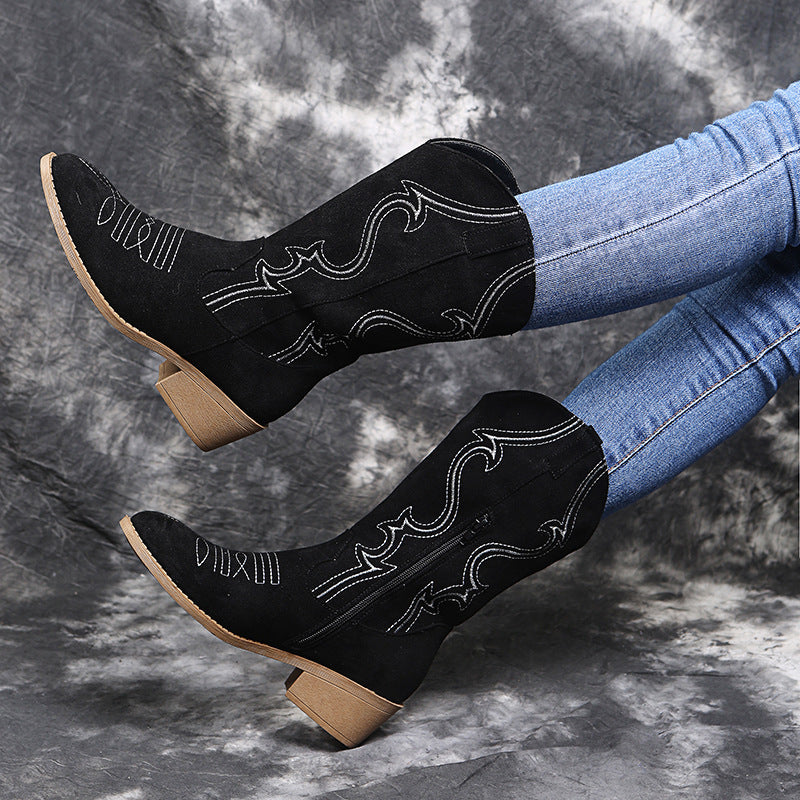 Anna – Grandes Bottes pour Femmes à Talon Bas
