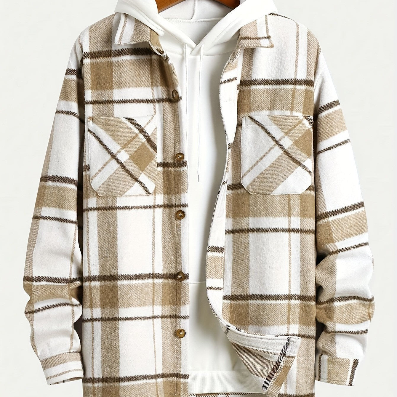 Isaac – Chemise Homme à Col Mandarin et Épaisseur