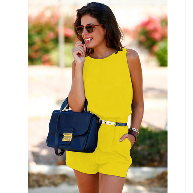 Miranda – Jumpsuit dos nu avec ceinture pour femmes