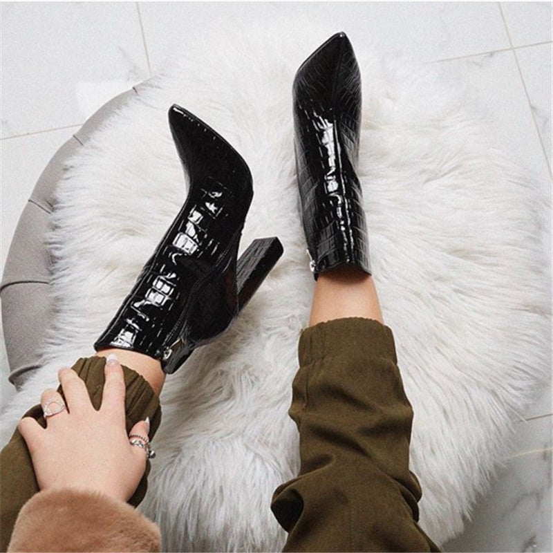 Samantha – Bottes Hautes en Similicuir Végan Blanc pour Femmes