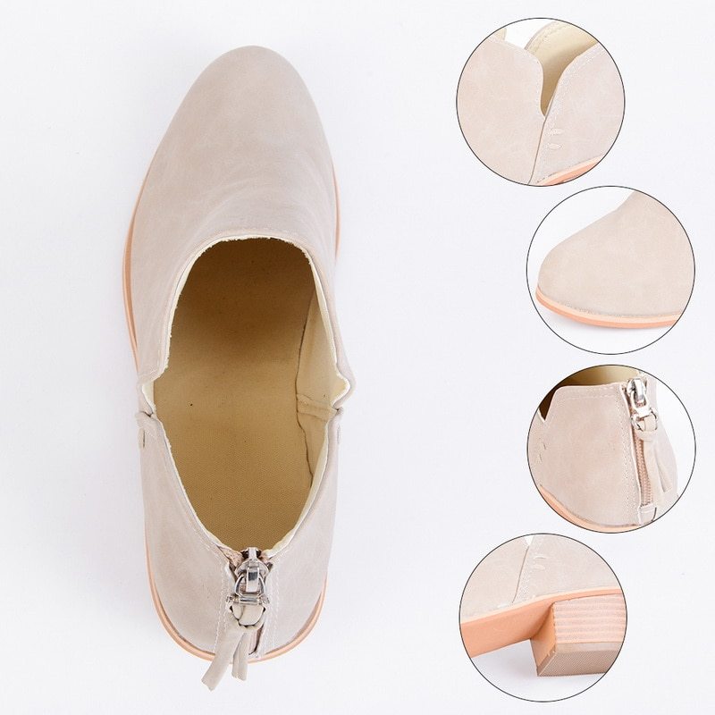 Caroline – Bottines à Talons Hauts Rétro