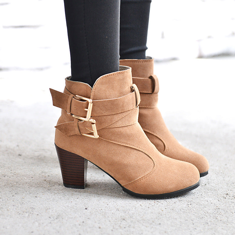 Amy – Chaussures à Talons Hauts Chaudes pour Femmes avec Bottines