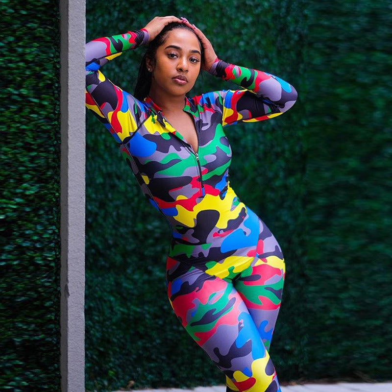 Harriet – Jumpsuit de Yoga à Motif Camouflage