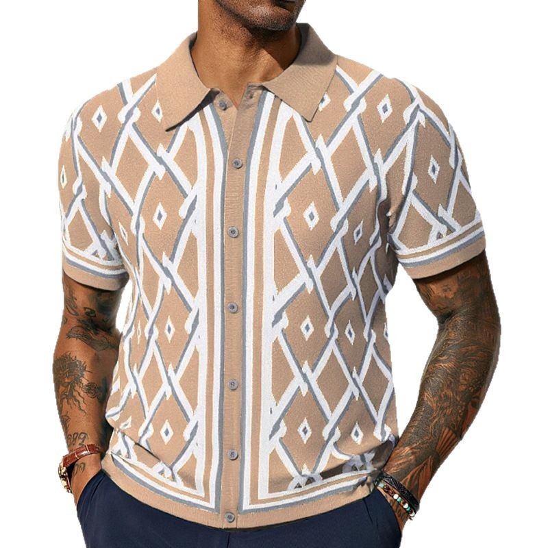 Kelly – Cardigan Jacquard d'Été à Manches Courtes