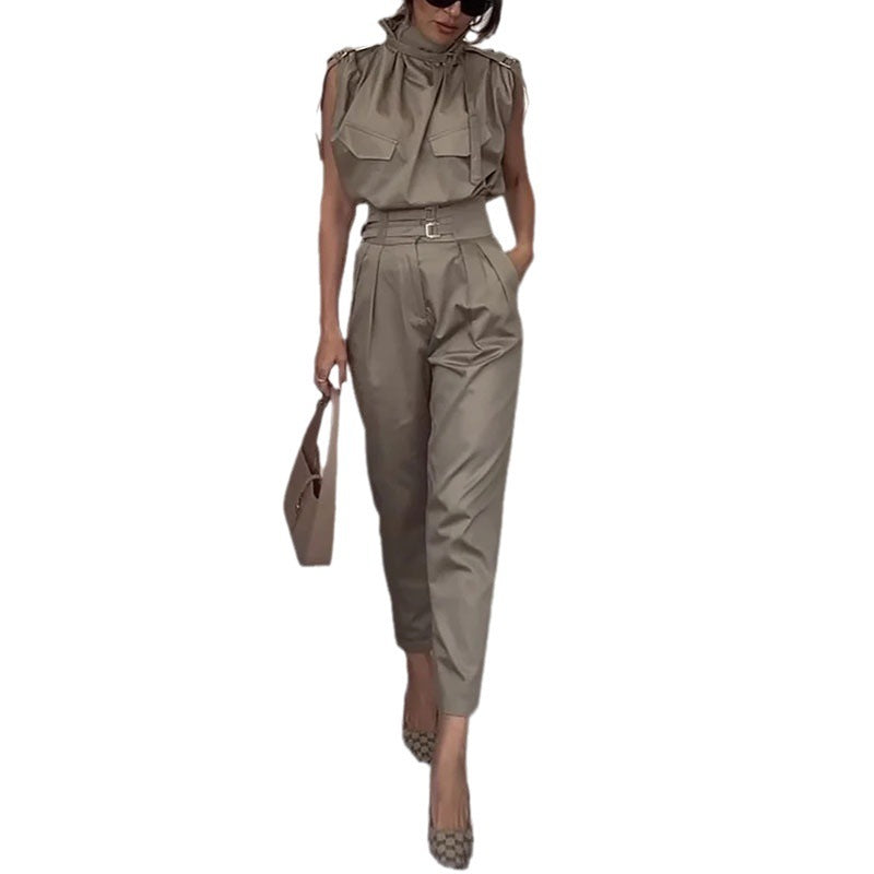 Nicole – Blouse modelante pour épaules et taille avec ceinture