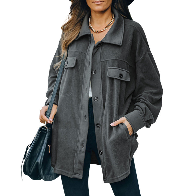 Gabrielle – Cardigan en Polaire avec Revers