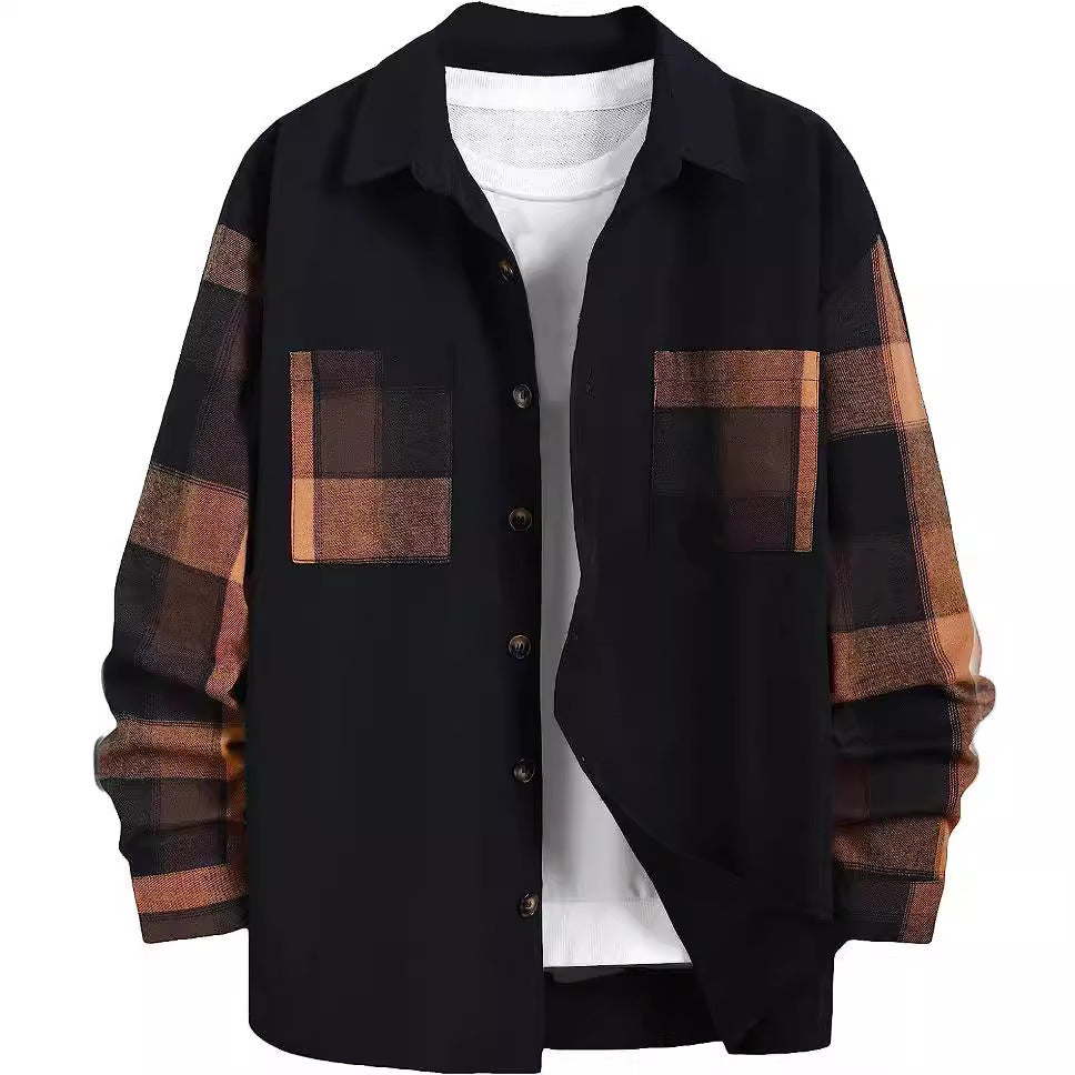 Jonathan – Chemise décontractée à manches longues avec motif à carreaux en couleurs d'automne