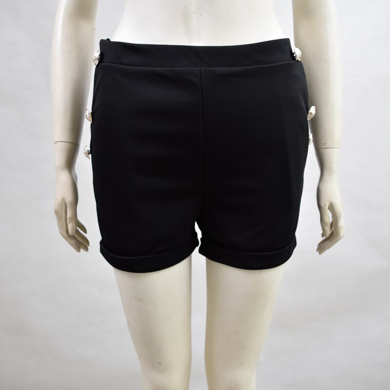 Rowan – Shorts sexy unis avec boutons décoratifs