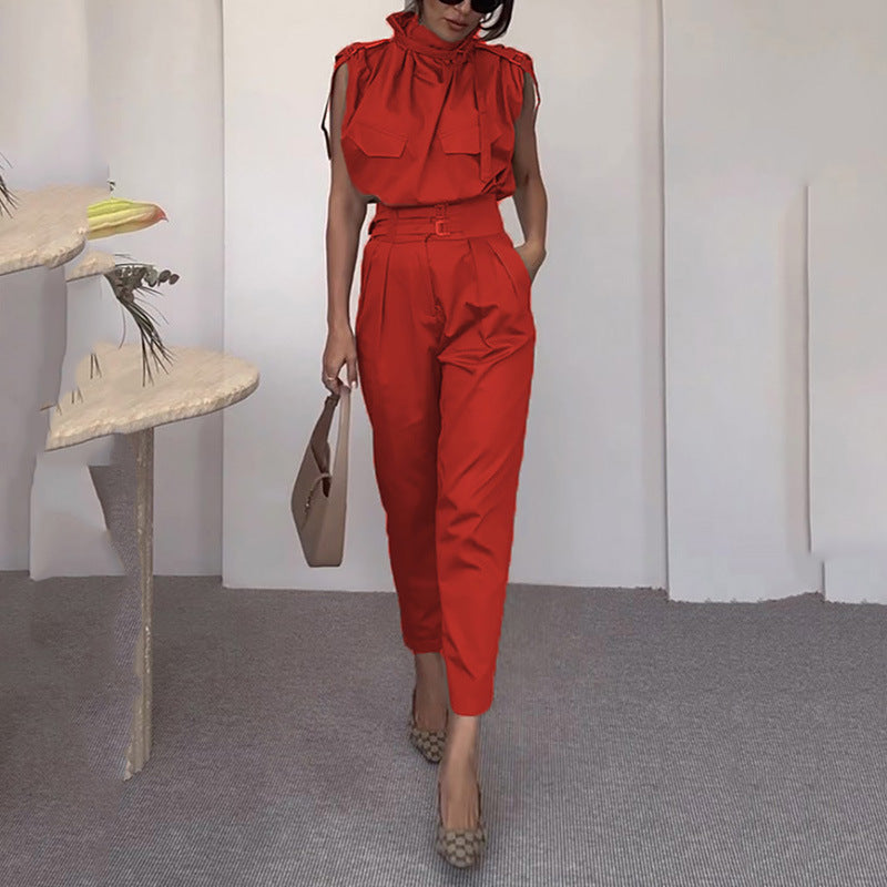 Nicole – Blouse modelante pour épaules et taille avec ceinture
