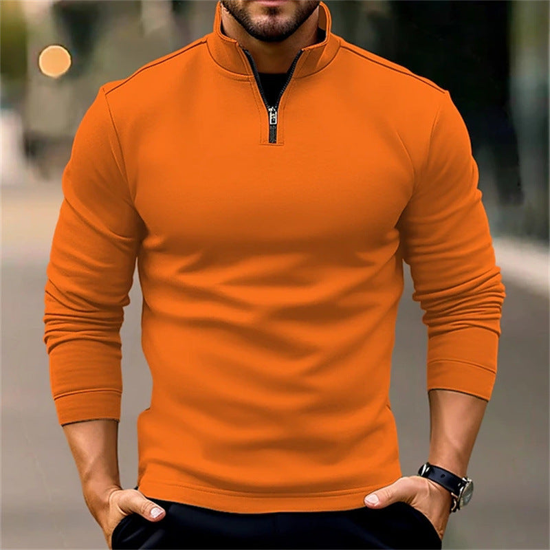 Anton – Polo Sport à Manches Longues avec Fermeture Éclair pour Hommes