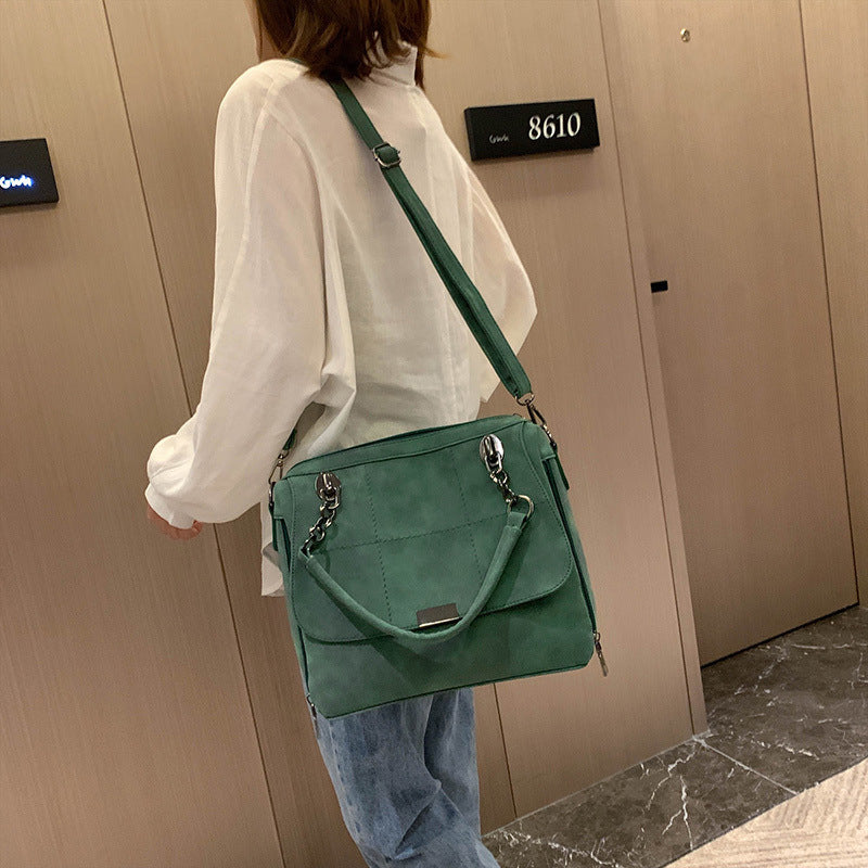 Heather – Grande Sacoche en Cuir Vegan Premium Vert Matcha