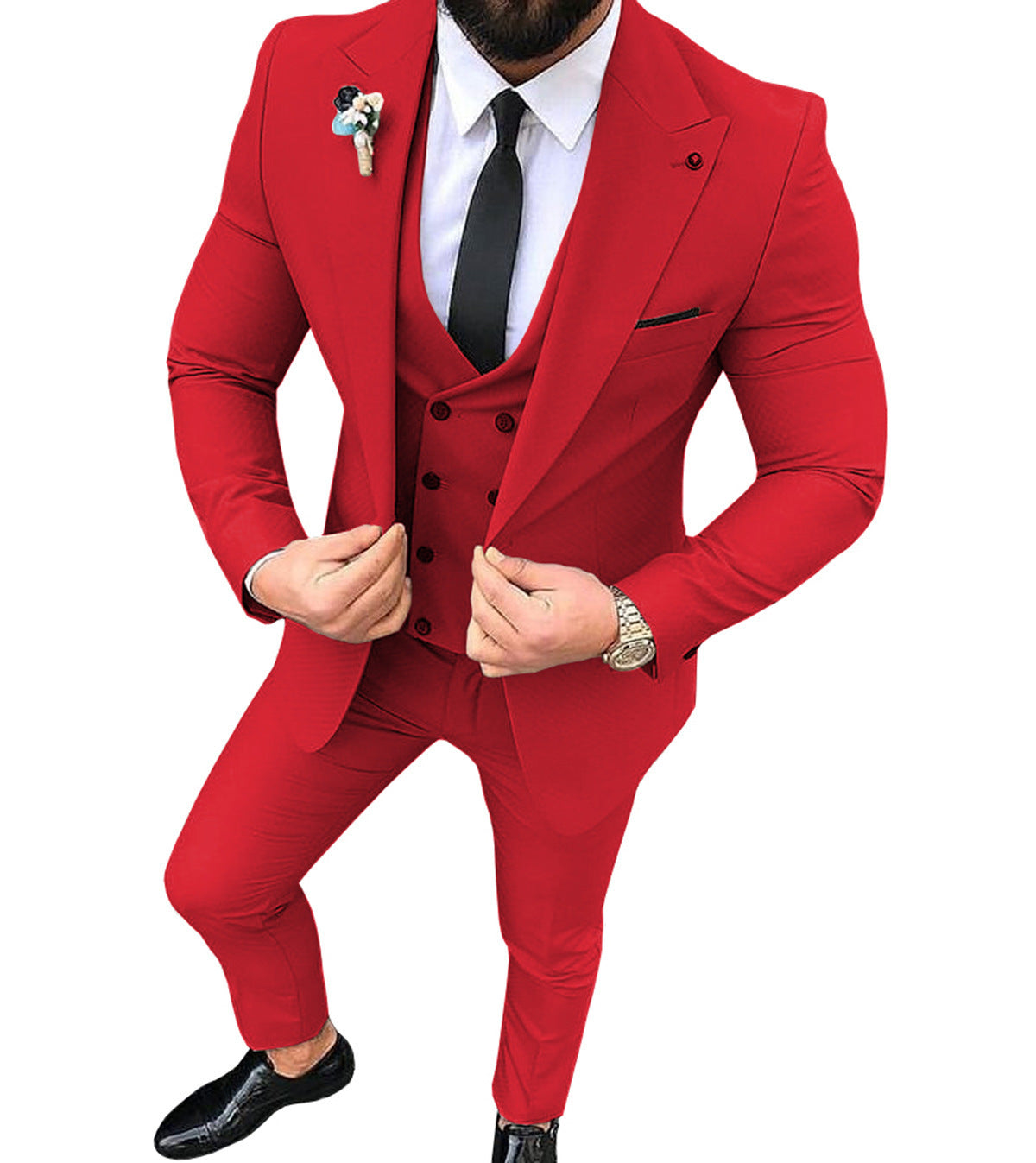 James – Costume Homme Élégant avec Col à Revers