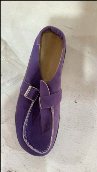 Jennifer – Mules en Suédine Végane avec Boucle