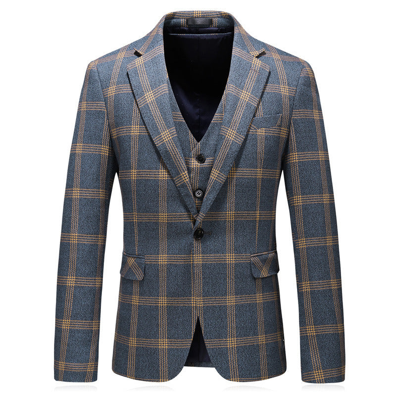 Hugh – Costume Élégant à Carreaux