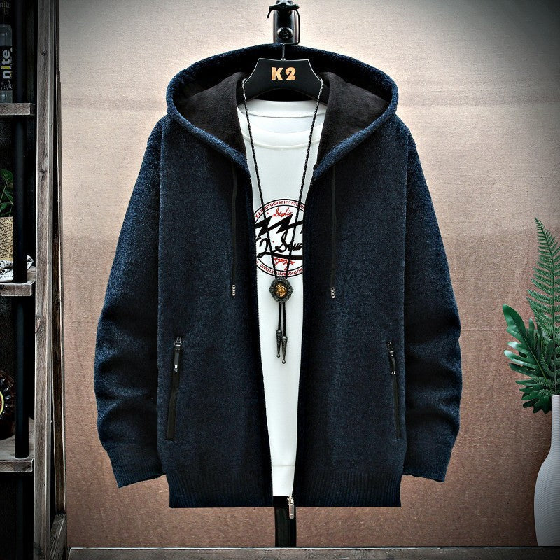 Henry – Cardigan en cachemire pour hommes avec capuche
