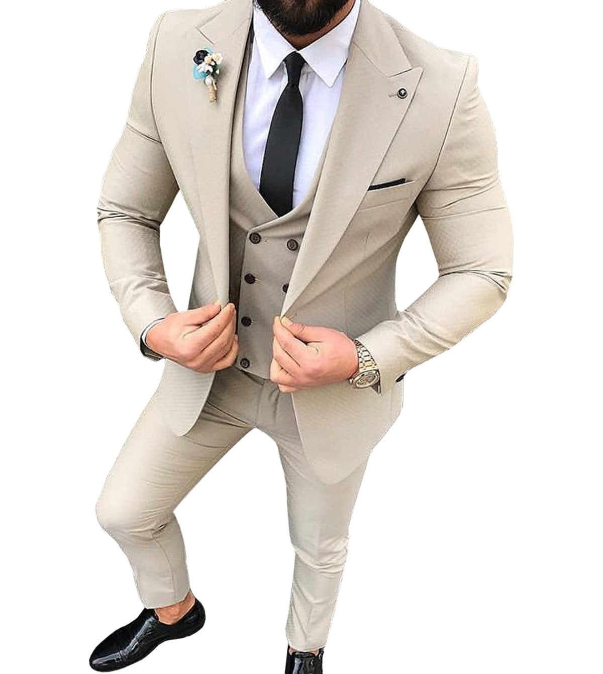 James – Costume Homme Élégant avec Col à Revers