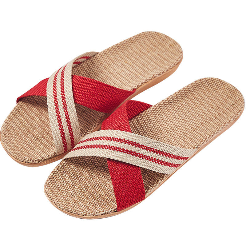 Sue – Sandales en lin croisées