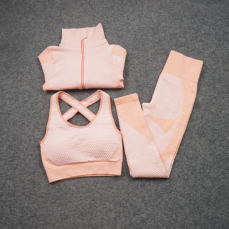 Wendy – Ensemble Fitness Stretch Trois Pièces pour Yoga