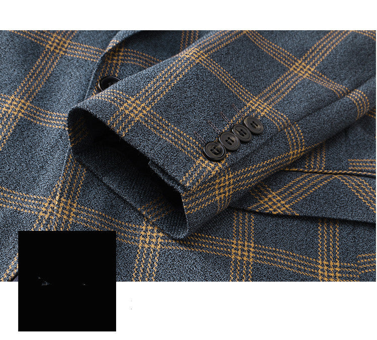 Hugh – Costume Élégant à Carreaux
