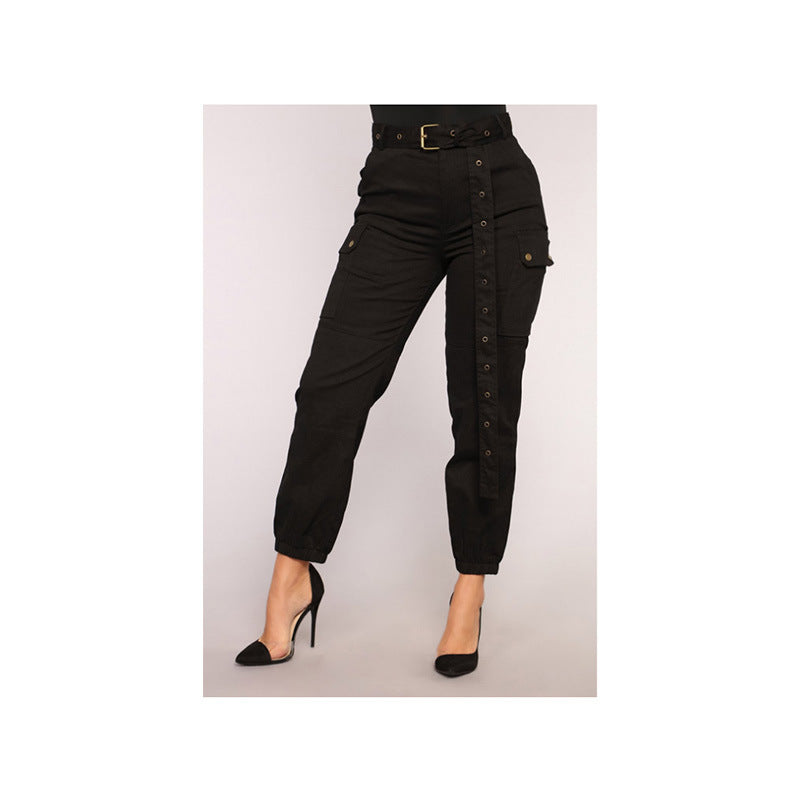 Linda – Pantalon Harem Femme avec Bretelles