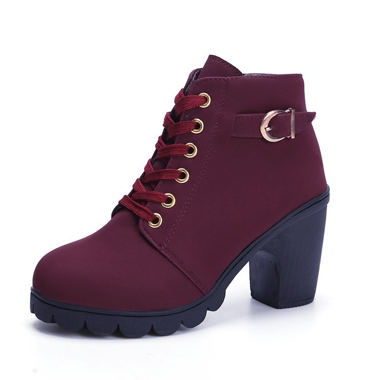 Heather – Bottines à Talons Bloc avec Boucle