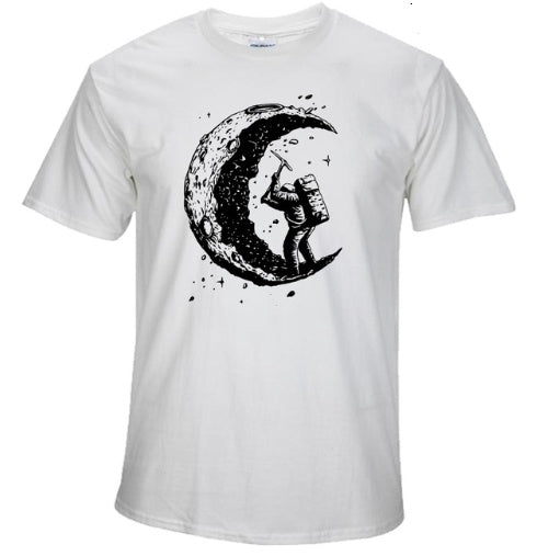 Andy – T-shirt décontracté avec imprimé lune pour homme