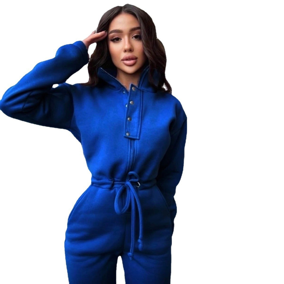 Denise – Jumpsuit décontracté à col montant pour femmes