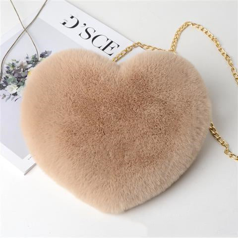 Sophia – Sac bandoulière en peluche avec chaîne pour femmes