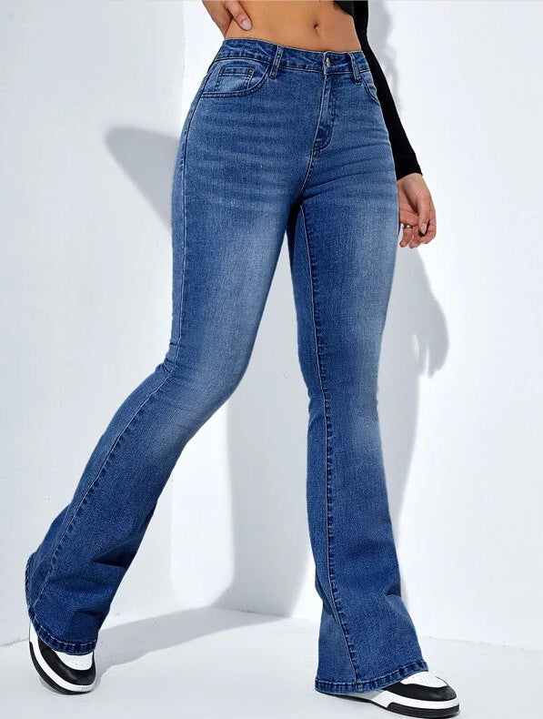 Tanya – Jean évasé à taille haute pour femmes