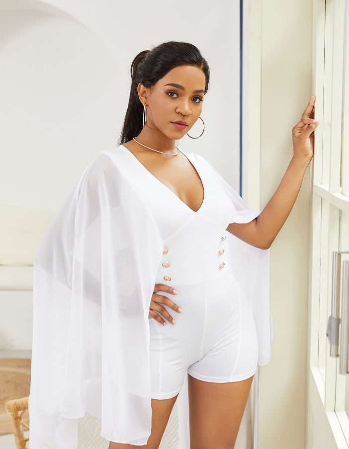 Stephanie – Combinaison Femme à Encolure en V