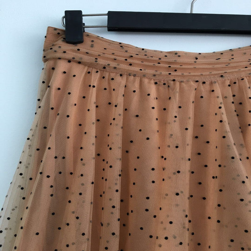 Sharon – Jupe en tulle à pois avec taille élastique haute