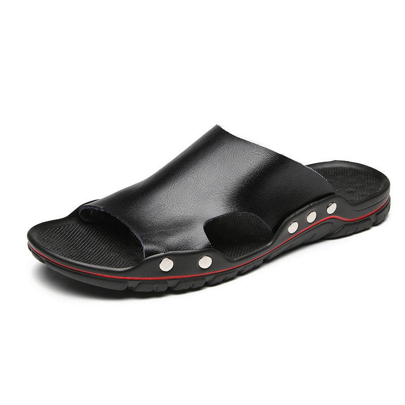 Adrian – Tongs d'été en cuir vegan pour hommes