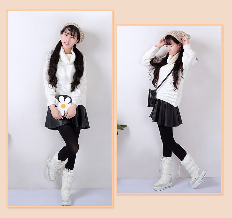 Katy – Bottes d'hiver pour femmes avec fausse fourrure chaude