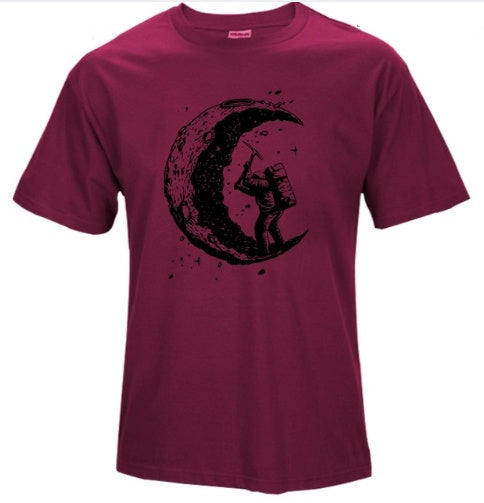 Andy – T-shirt décontracté avec imprimé lune pour homme