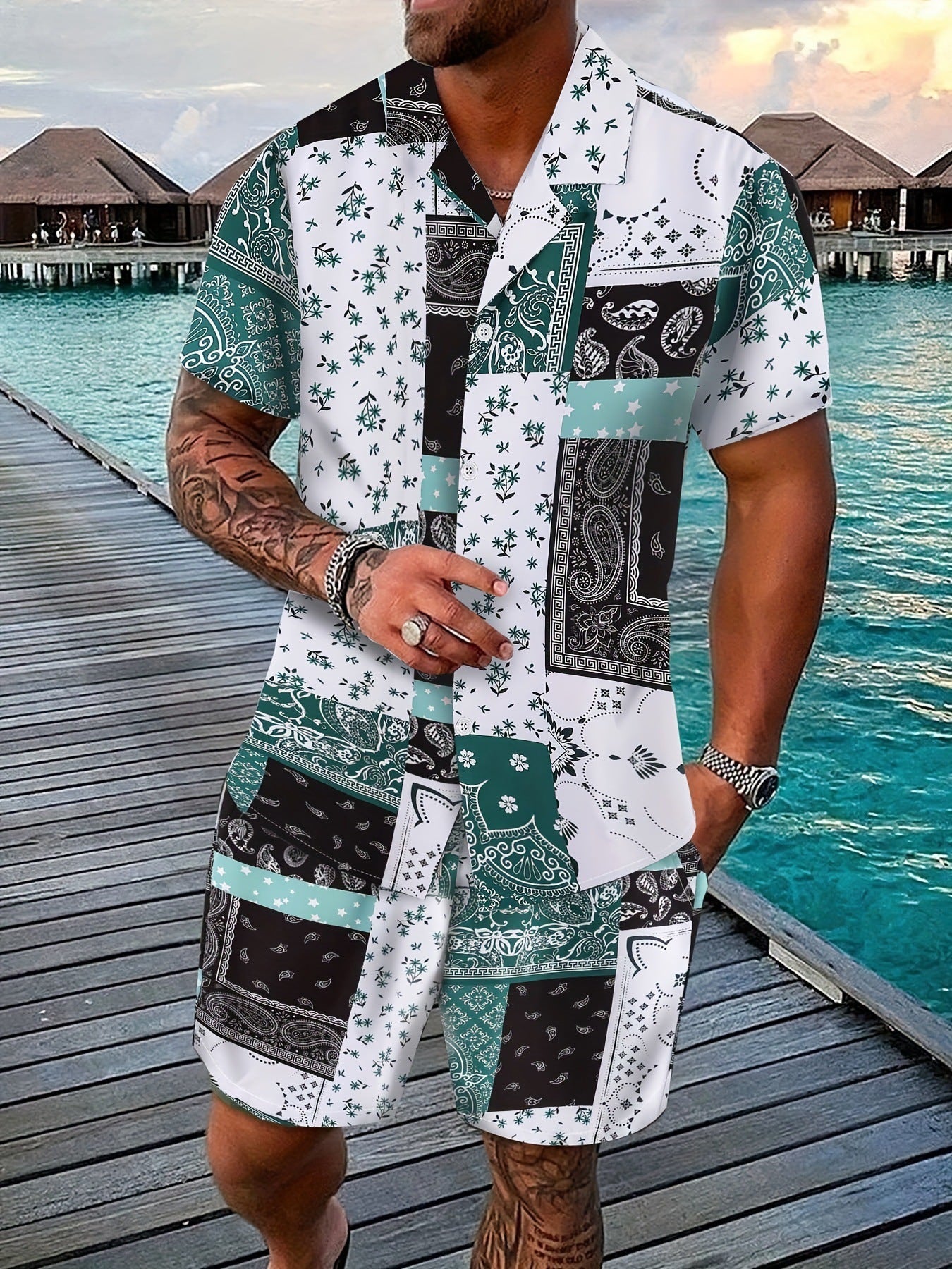 Neville – Costume Short Manches Courtes Imprimé 3D