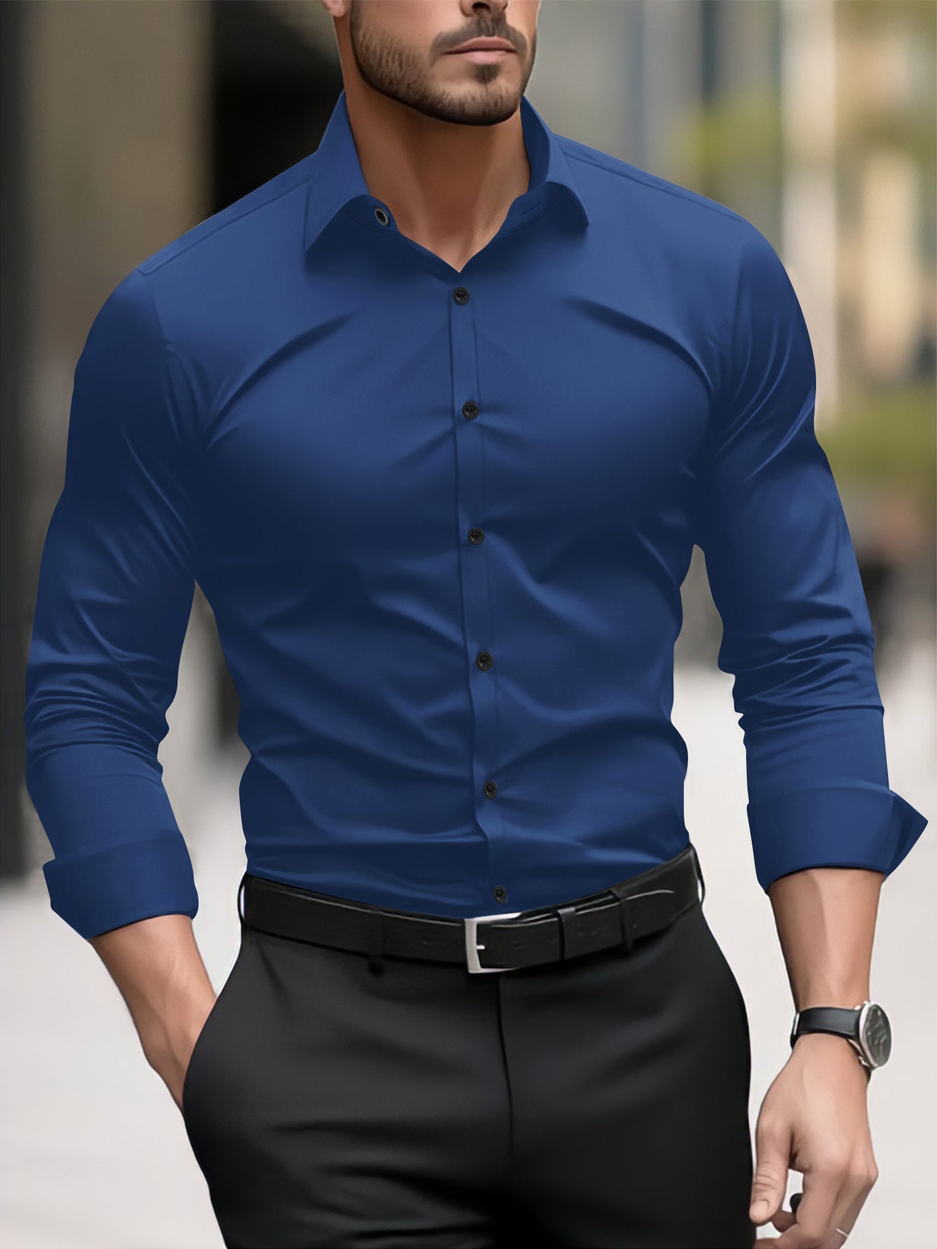 Kirk – Chemise Business-Casual Longue pour Homme