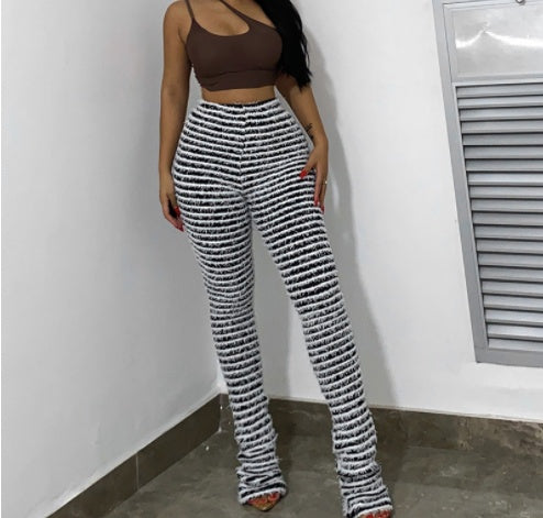 Emma – Pantalons Slim Sexy à Rayures pour Femme
