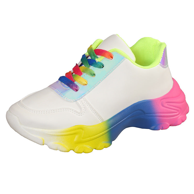 Imogen – Chaussures de Sport pour Femmes Arc-en-Ciel à Semelle Épaisse