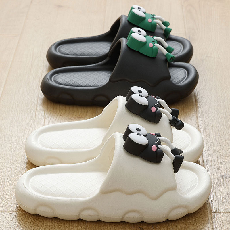 Joanne – Chaussons Doux pour Femme avec Grenouille de Dessin Animé