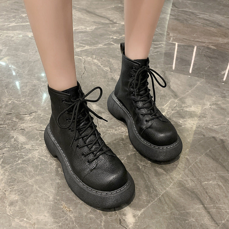 Joanne – Bottines à lacets modernes pour femmes en cuir végan premium