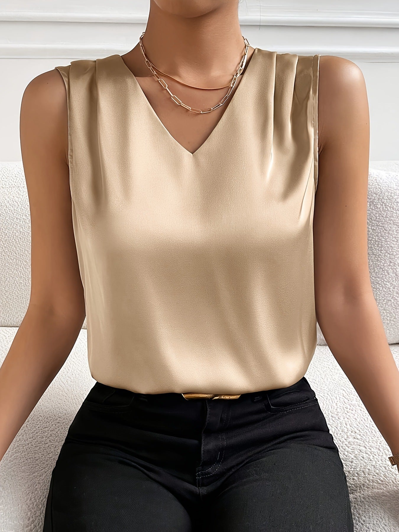 Jenny – Gilet en Satin Élégant pour Femmes