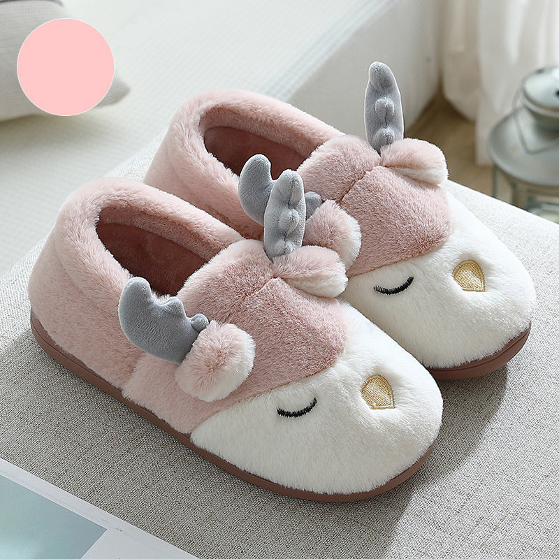 Shirley – Chaussons en Peluche Élan d'Hiver