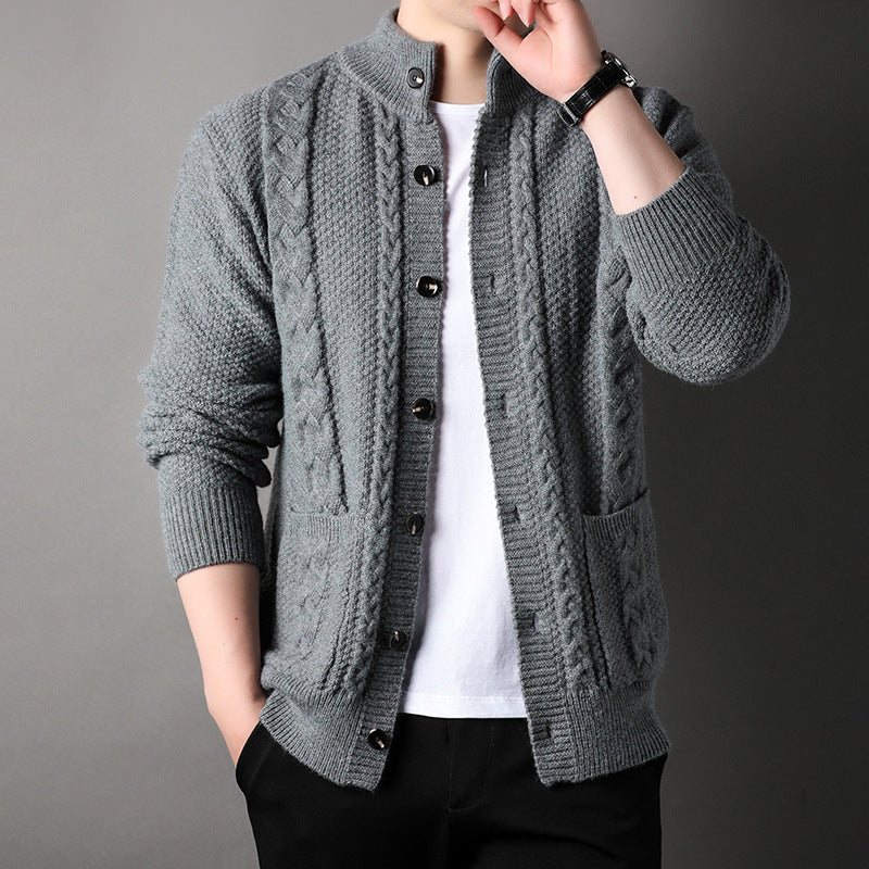 Sam – Cardigan Jacquard à Poches pour Homme