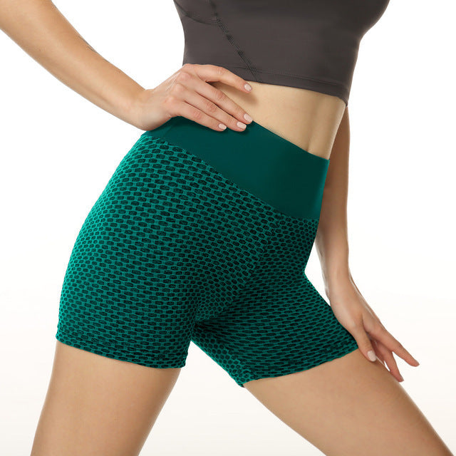 Rose – Pantalon de yoga à motif nid d'abeille et design uni pour femmes